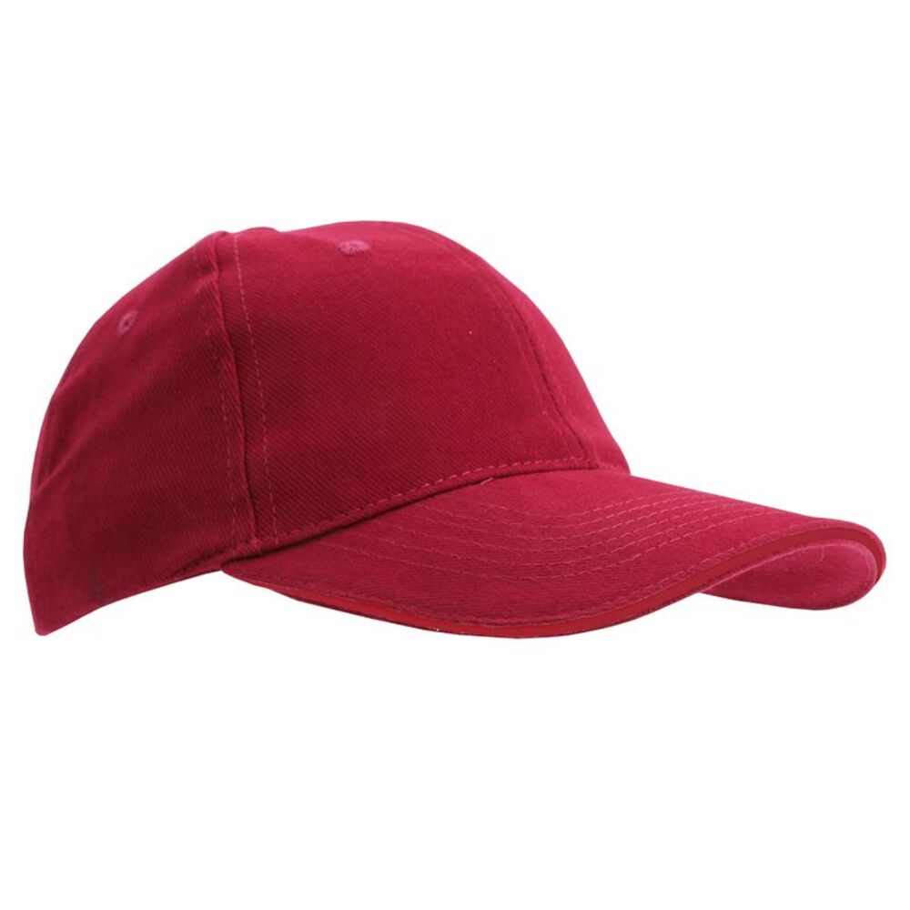 SOLS Unisex Buffalo 6 Panel Baseball Cap / Red